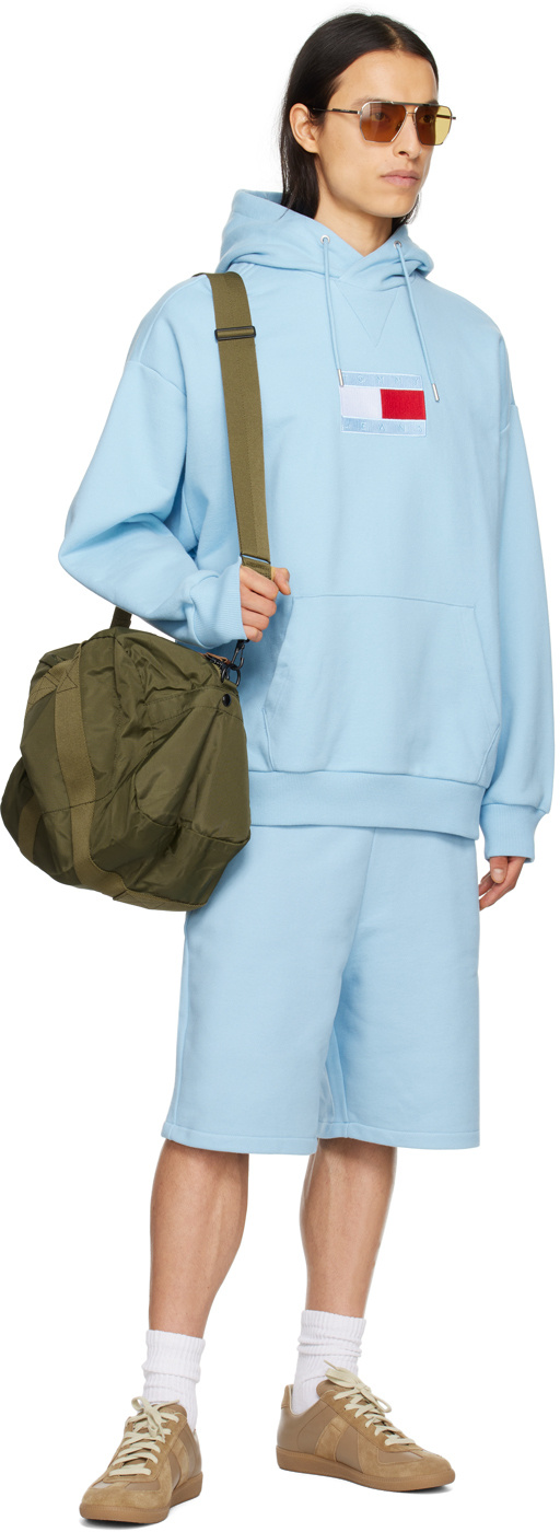 Tommy Hilfiger Flag Hoodie In Blue