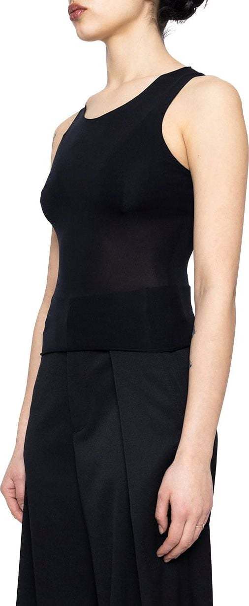 Mm6 Maison Margiela Numbers-motif Tank Top In Black