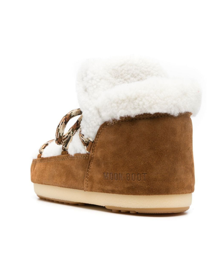 Moon Boot Mars Shearling Ankle Boots In Brown