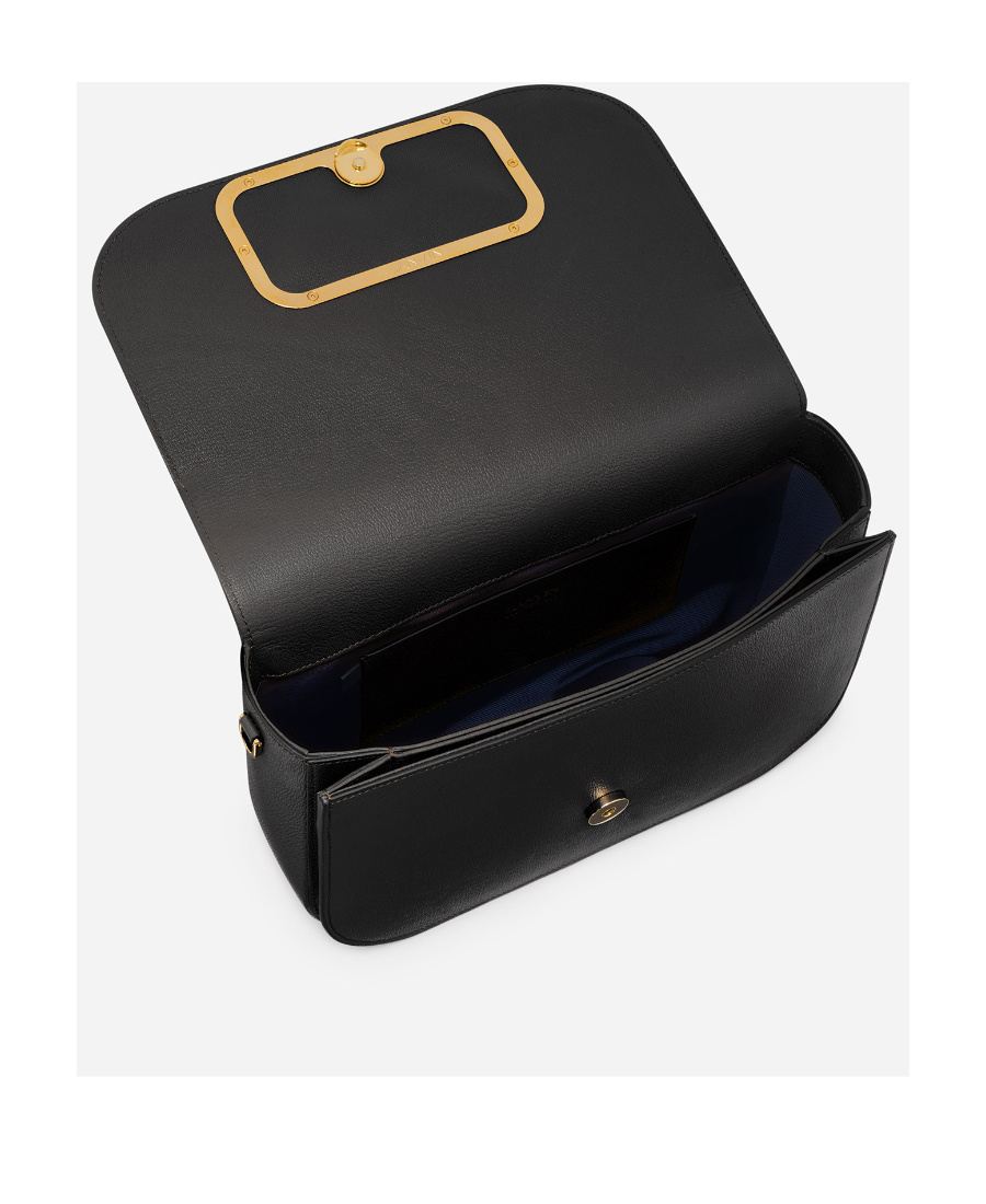 Shop Lanvin Black Flip Shoulder Bag