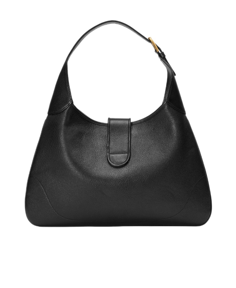 Gucci Aphrodite Large Leather Shoulder Bag In Black