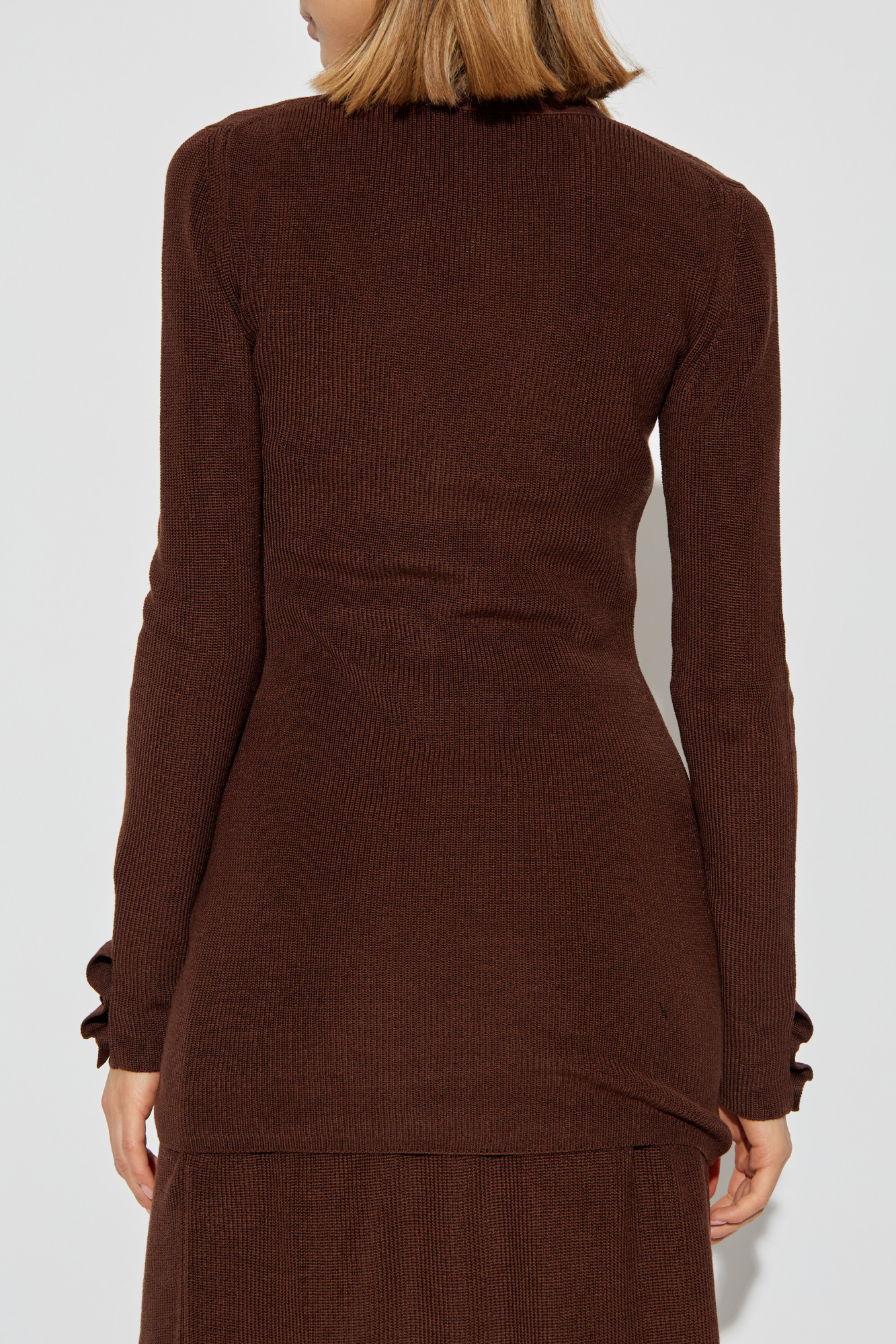 Shop Aeron Baxter Maxi Cardigan In Brown