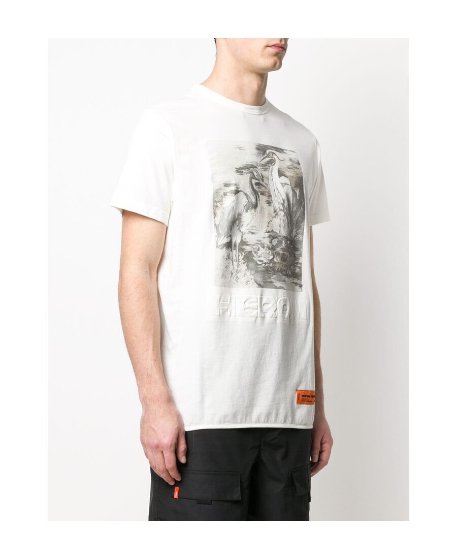 Heron Preston Logo Embossed T-shirt In White