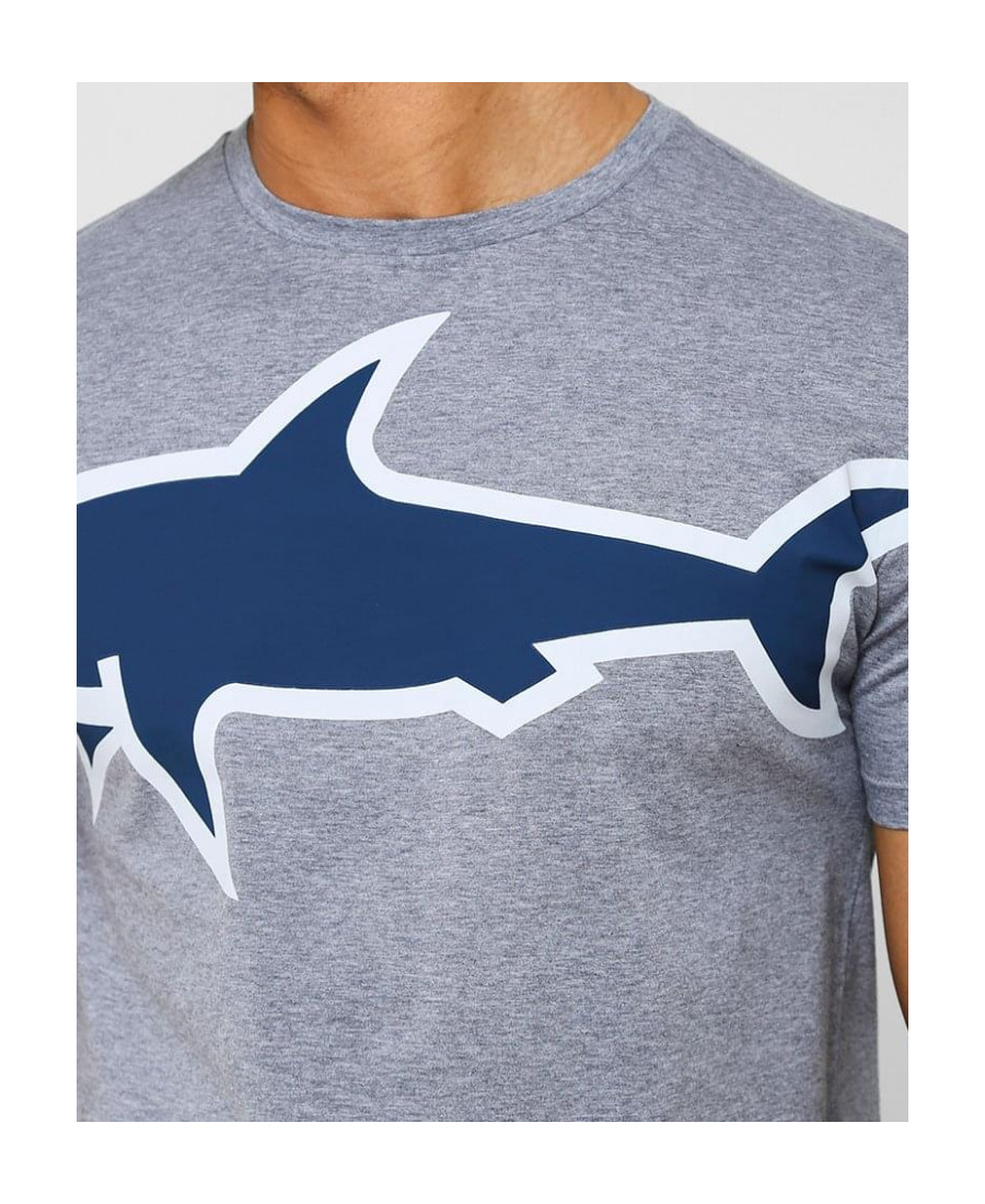 Paul & Shark Round-necked Logo T-shirt In Gray