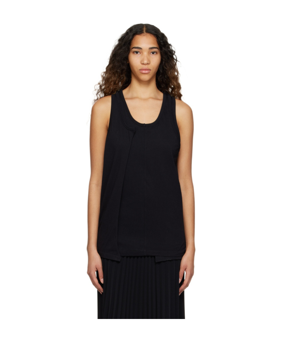 Mm6 Maison Margiela Spliced Vest In Black