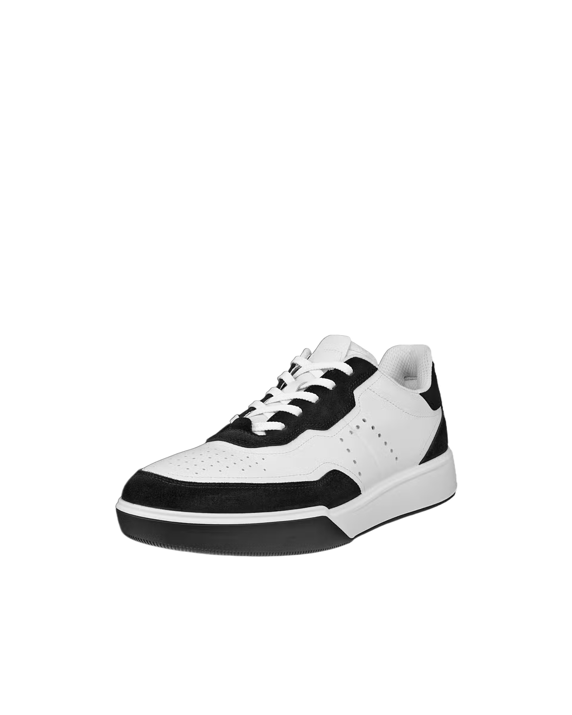 Ecco Round Toe Sneakers In White