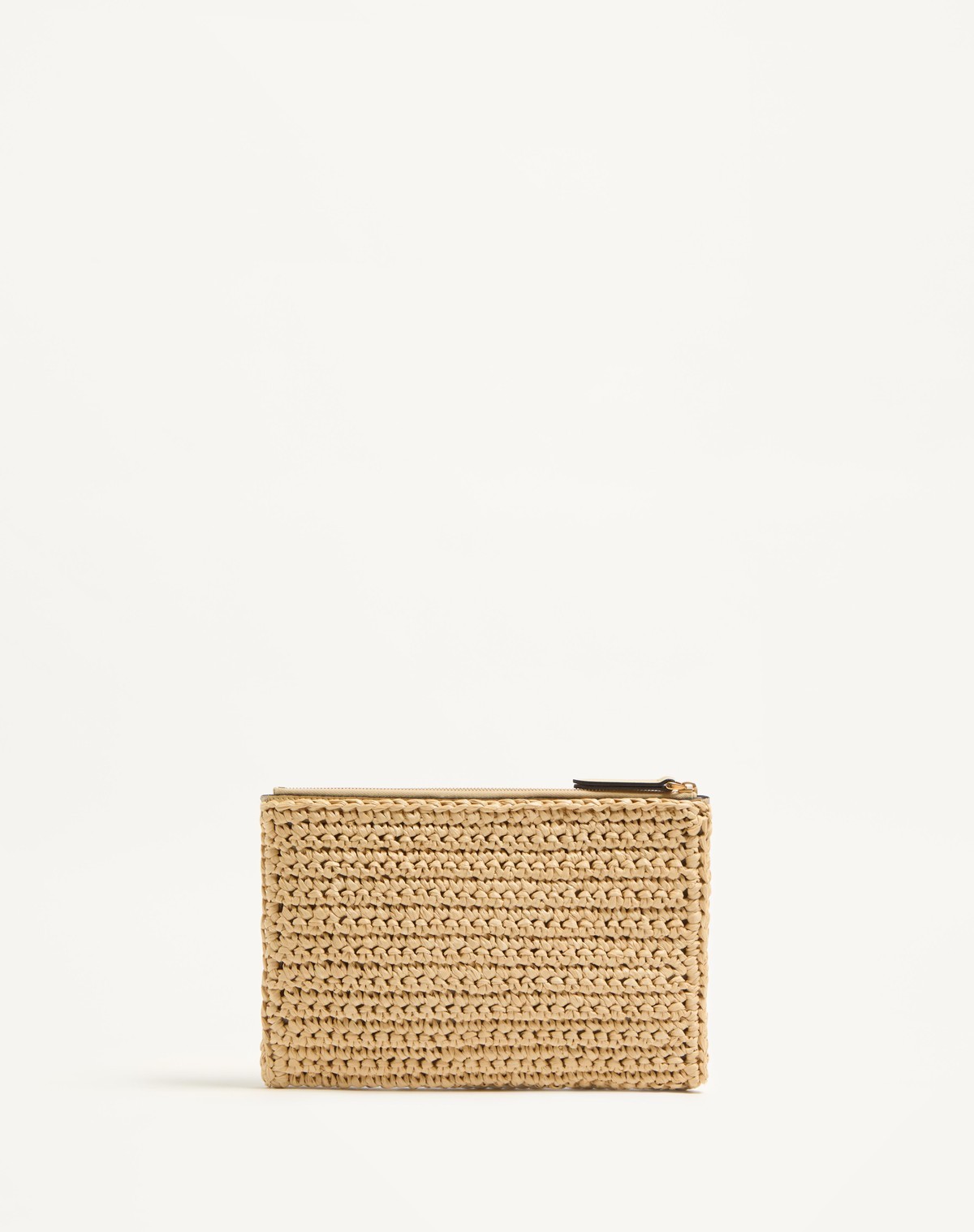Valentino Garavani Viva Superstar Small Pouch In Synthetic Raffia