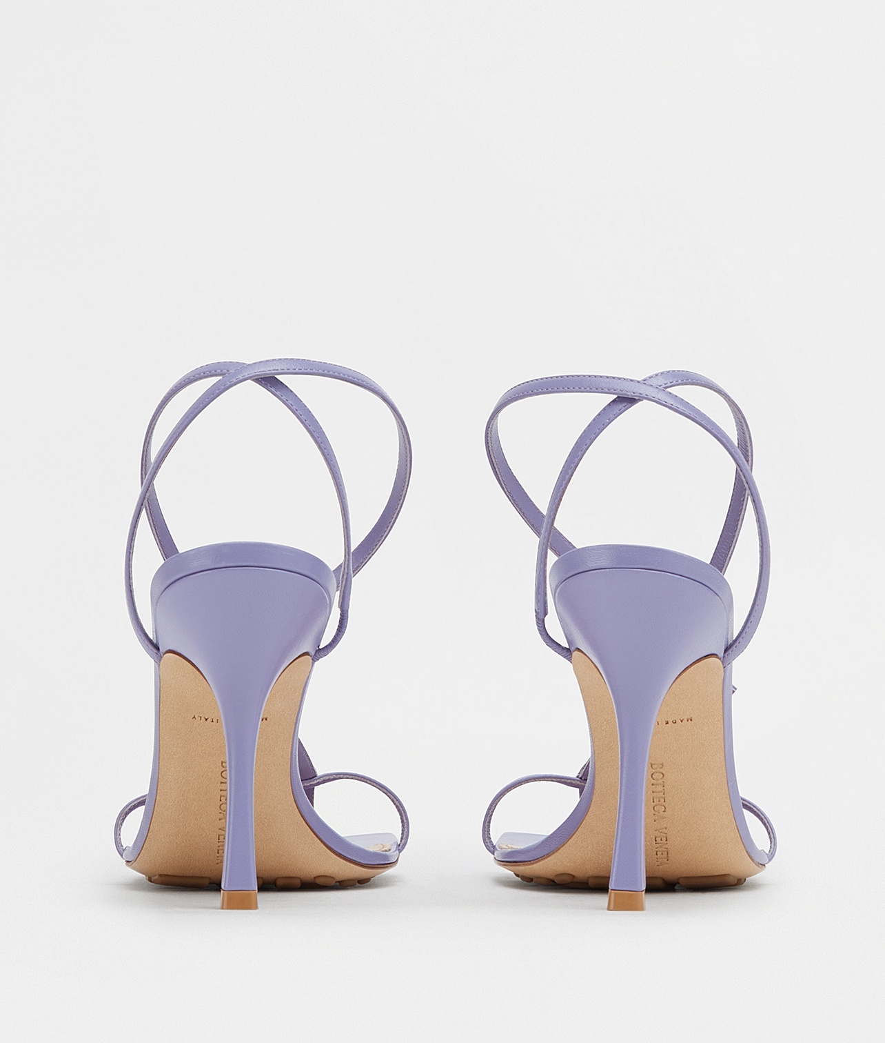 Bottega Veneta Stretch Square-toe Sandals In Purple