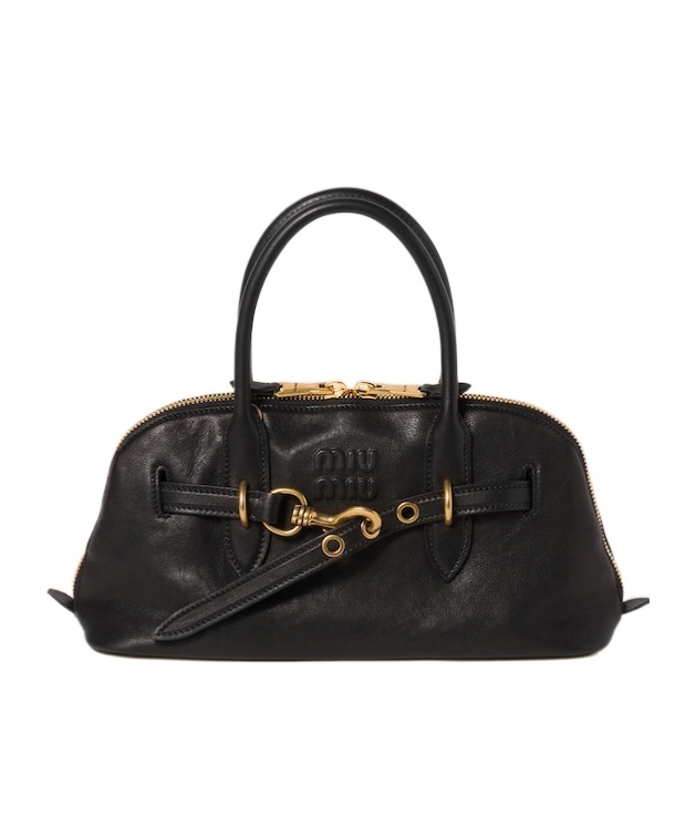 Miu Miu Aventure Shoulder Bag In Black
