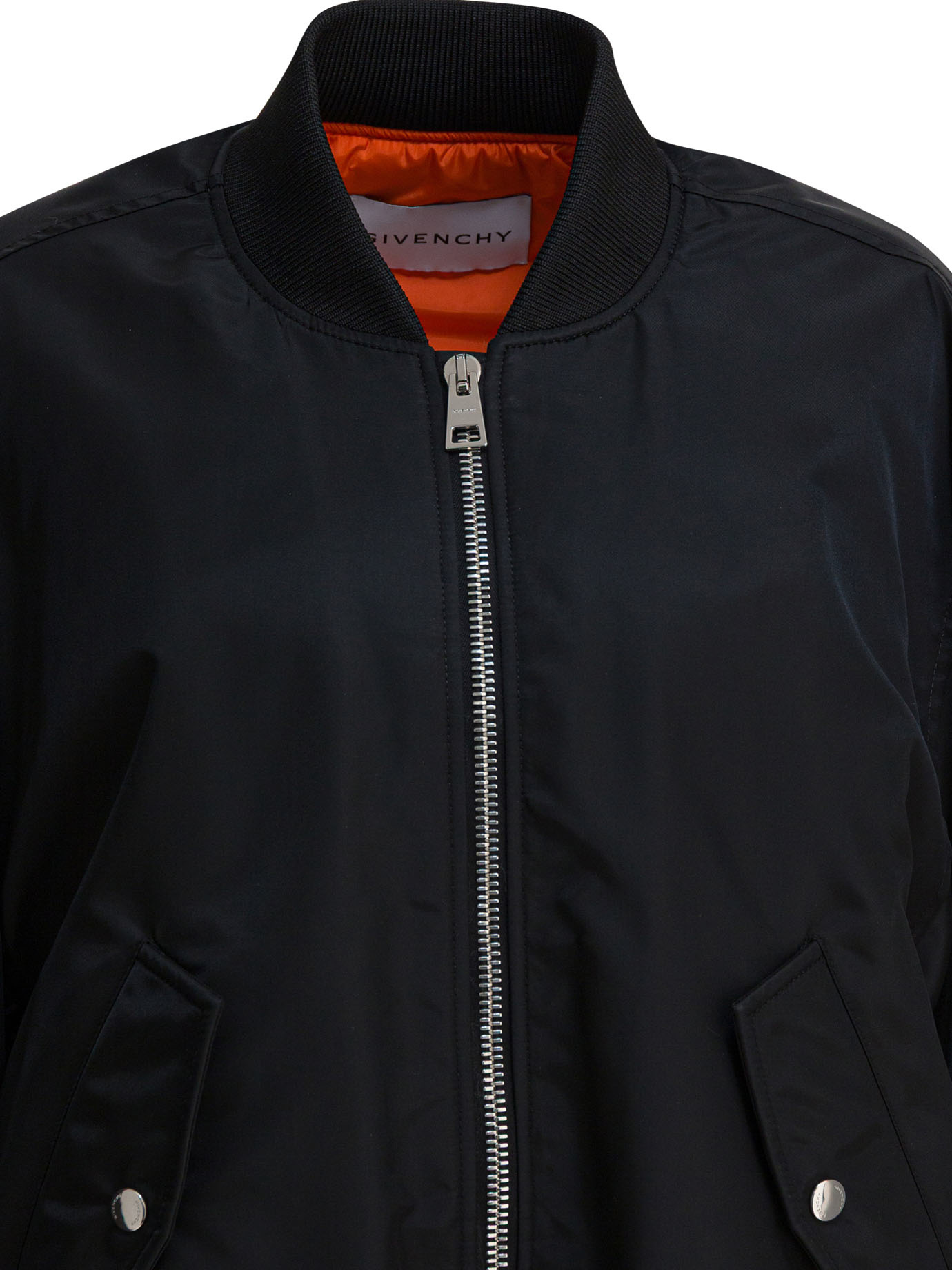 Givenchy Cropped Bomber Jacket In Black