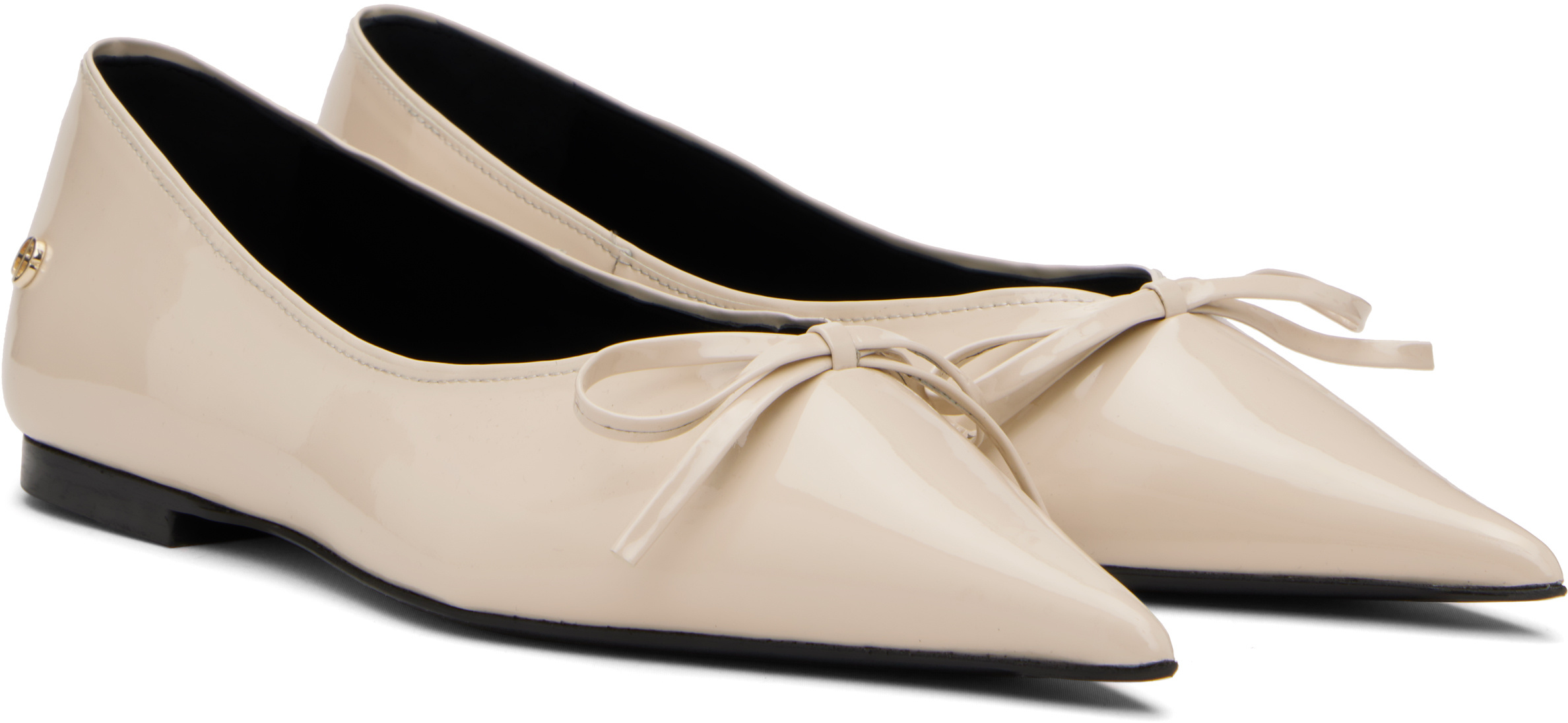 Anine Bing Beige Hilda Ballerina Flats In Neutral
