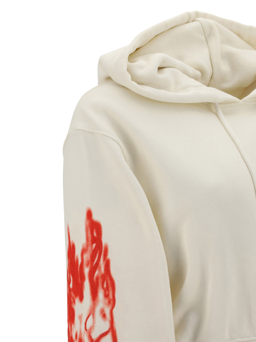 HERON PRESTON CROPPED COTTON HOODIE 