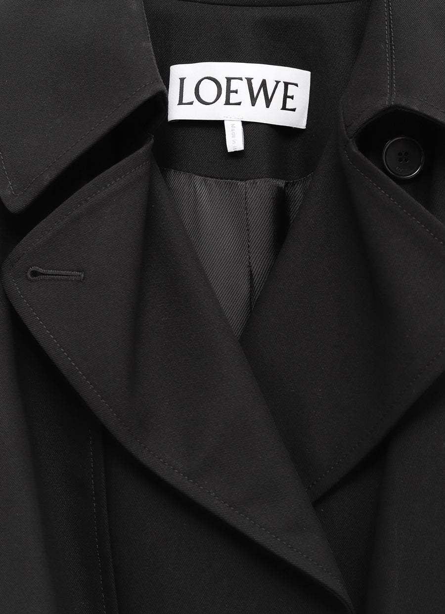 Loewe Belted Balloon-silhouette Jacket In Black