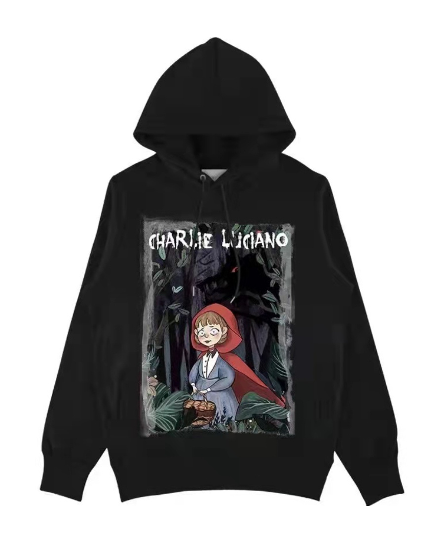 Charlie Luciano Black Hooded Hoodie In Black