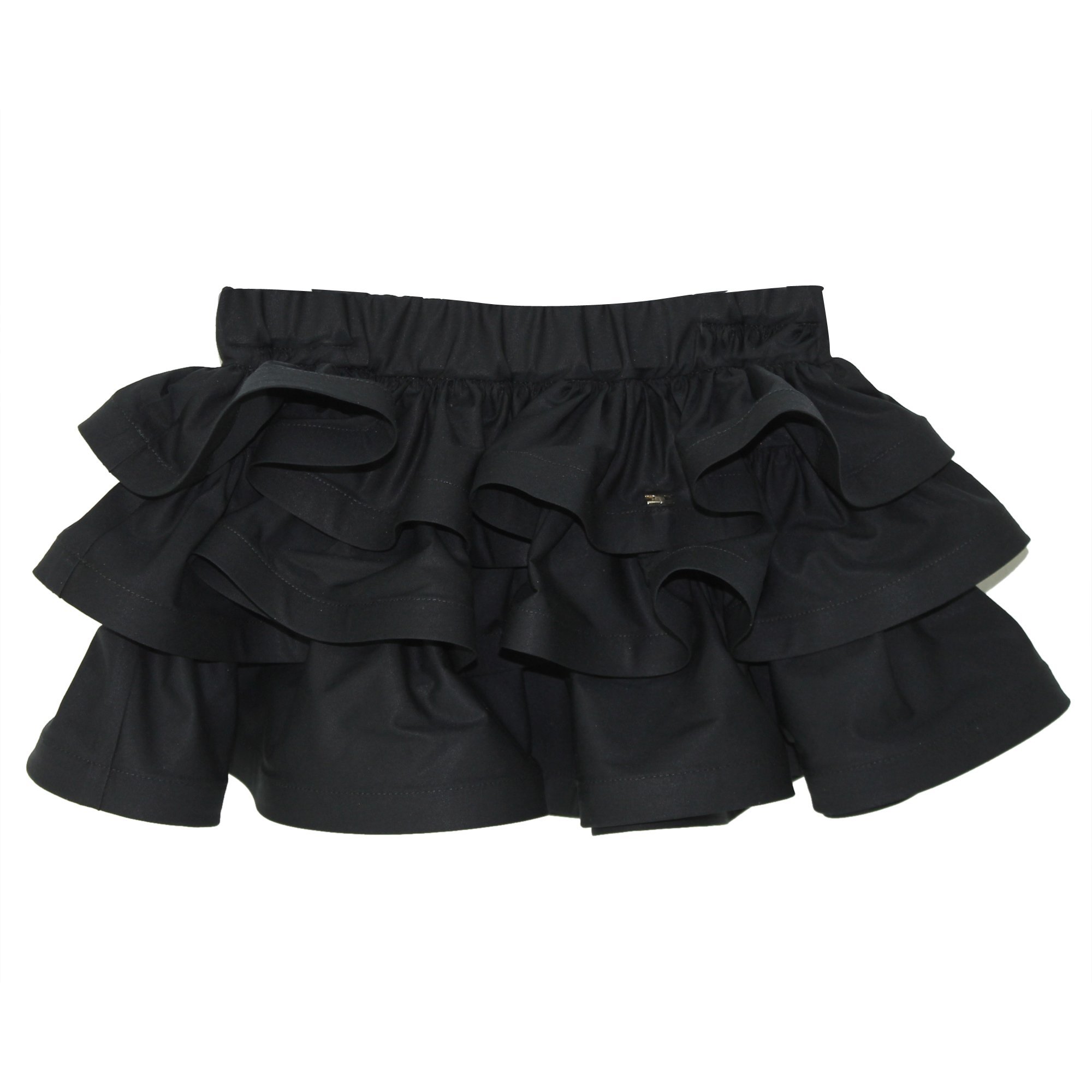 Elisabetta Franchi La Mia Bambina Gonna Nera Baby Girl In Popeline Di Cotone In Black