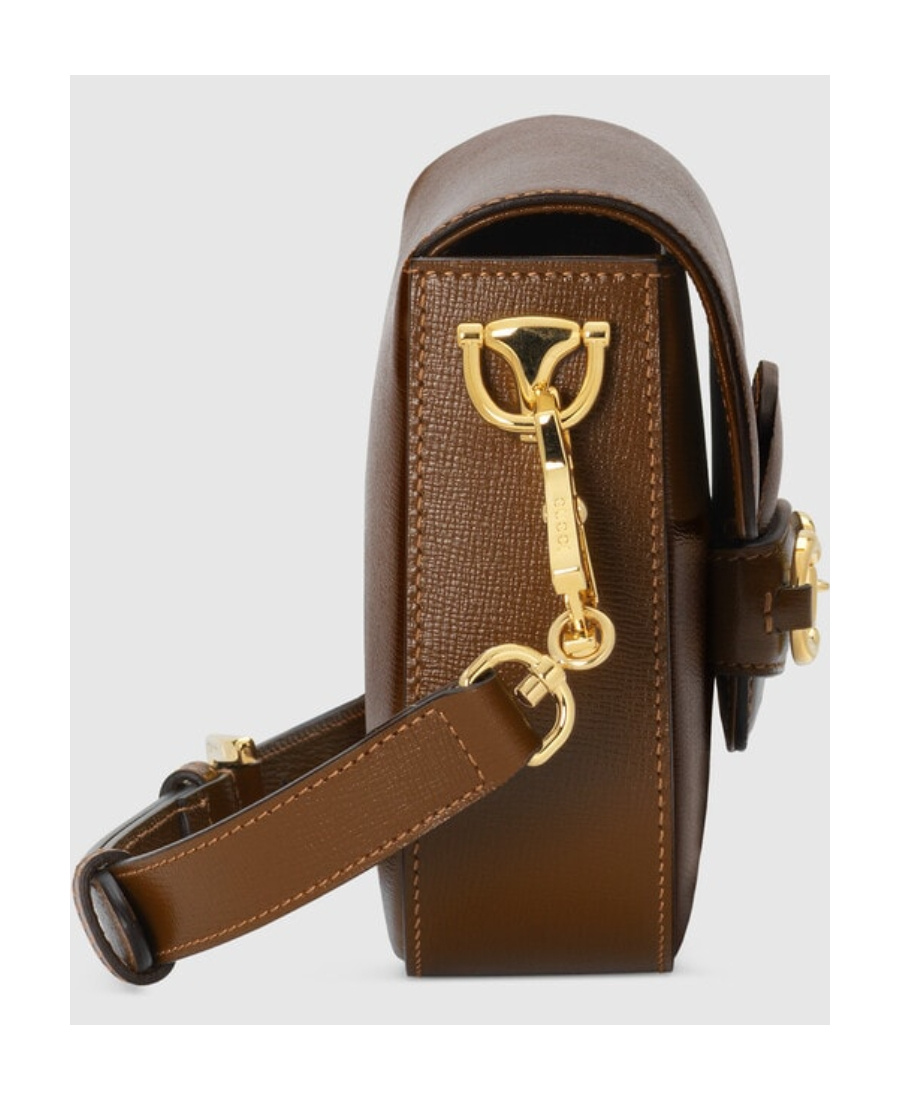 Gucci Mini Leather Horsebit 1955 Shoulder Bag In Brown
