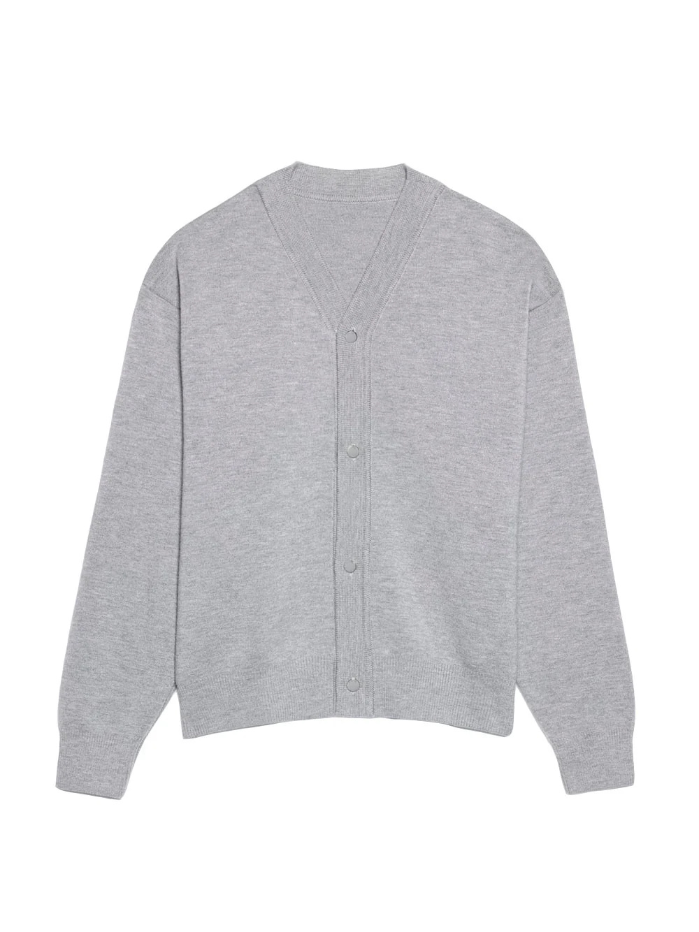 Jacquemus Butonne Long-sleeved Cardigan In Gray