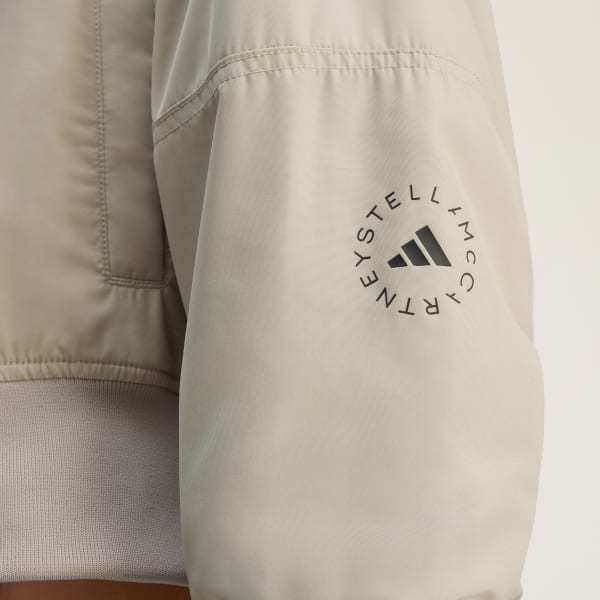Adidas By Stella Mccartney Knitted Pilot Short Jacket In Nude