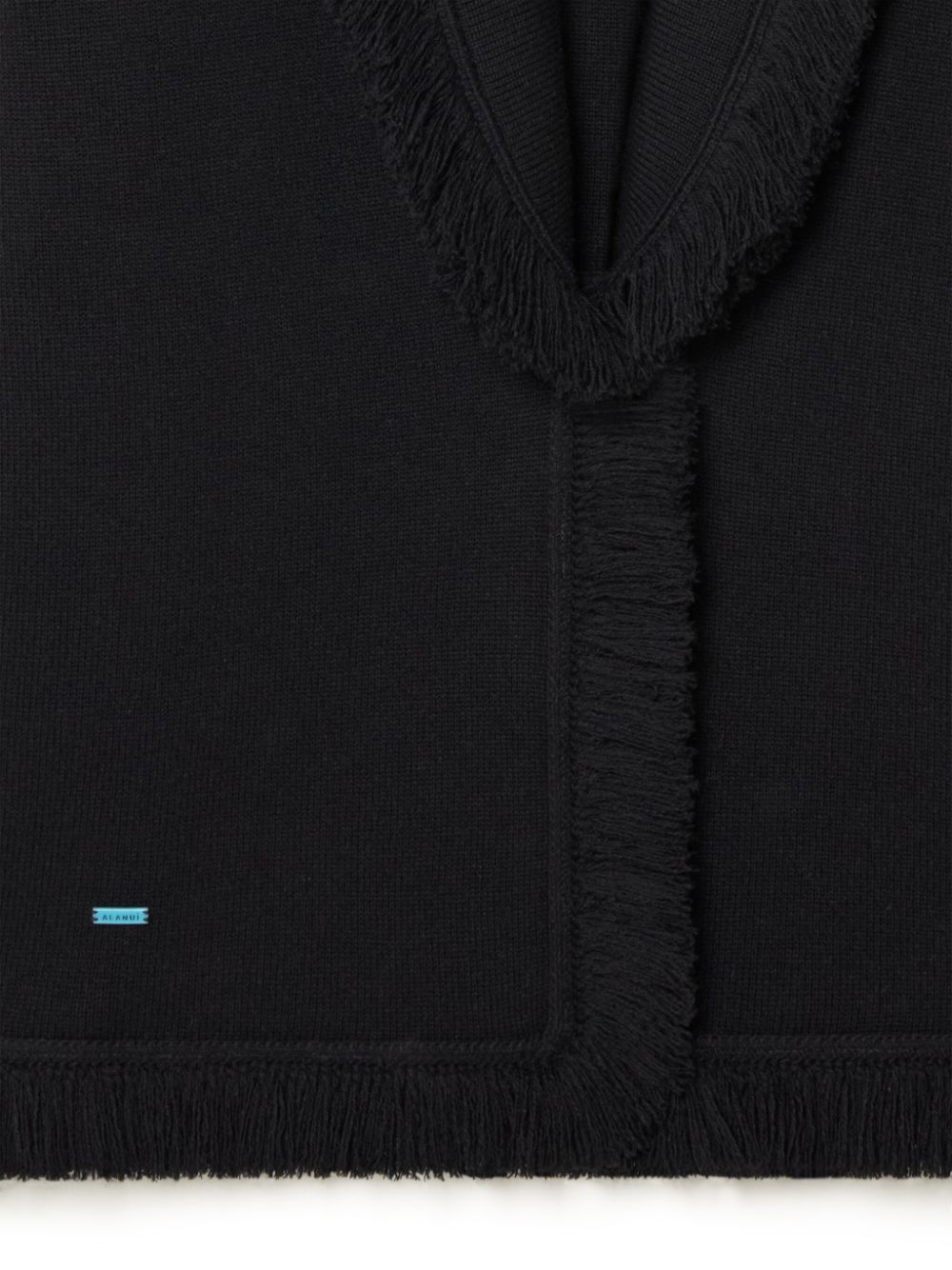 Alanui Fringed-edge Cashmere-blend Cardigan In Black