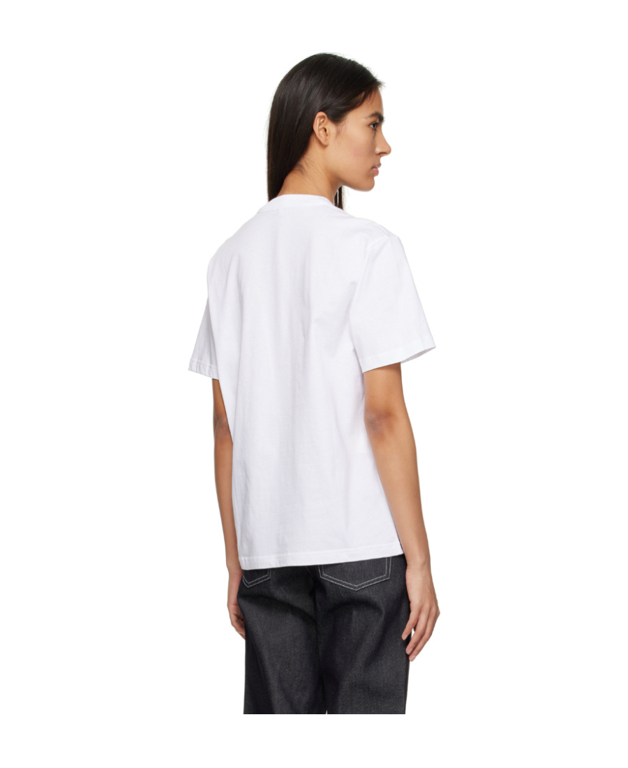 Sunnei T-shirt With Round Neck And Short Sleeves In White