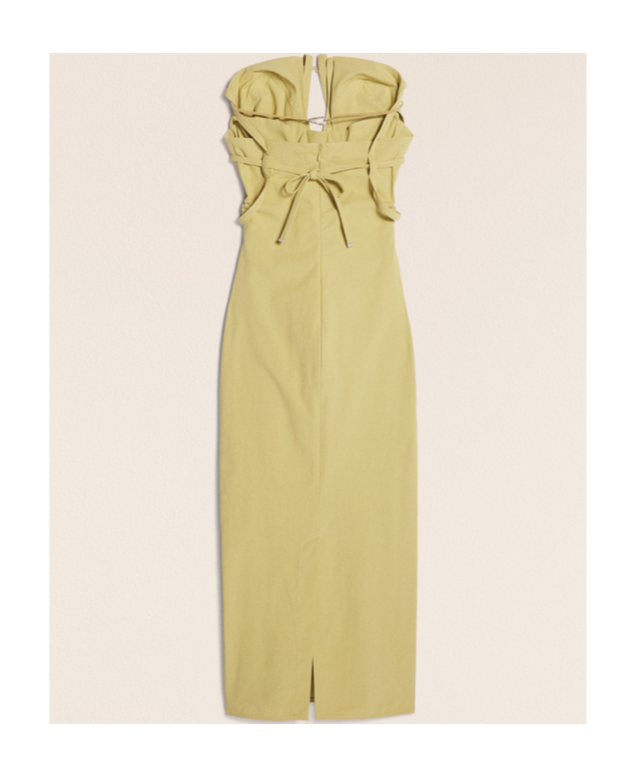 Jacquemus La Robe Bikini Strapless Midi Dress In Nude