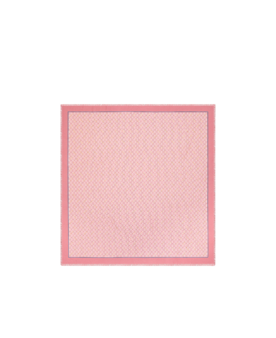Gucci Horsebit-print Silk Shawl In Pink
