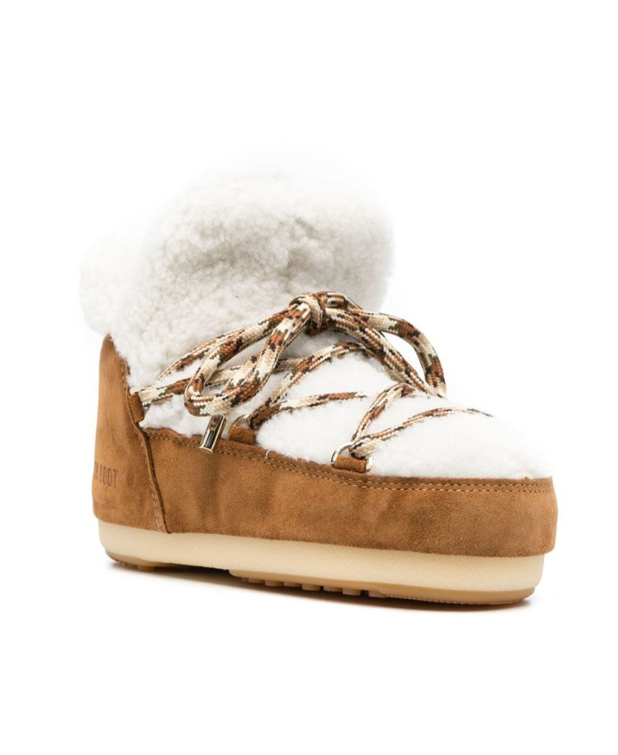 Moon Boot Mars Shearling Ankle Boots In Brown