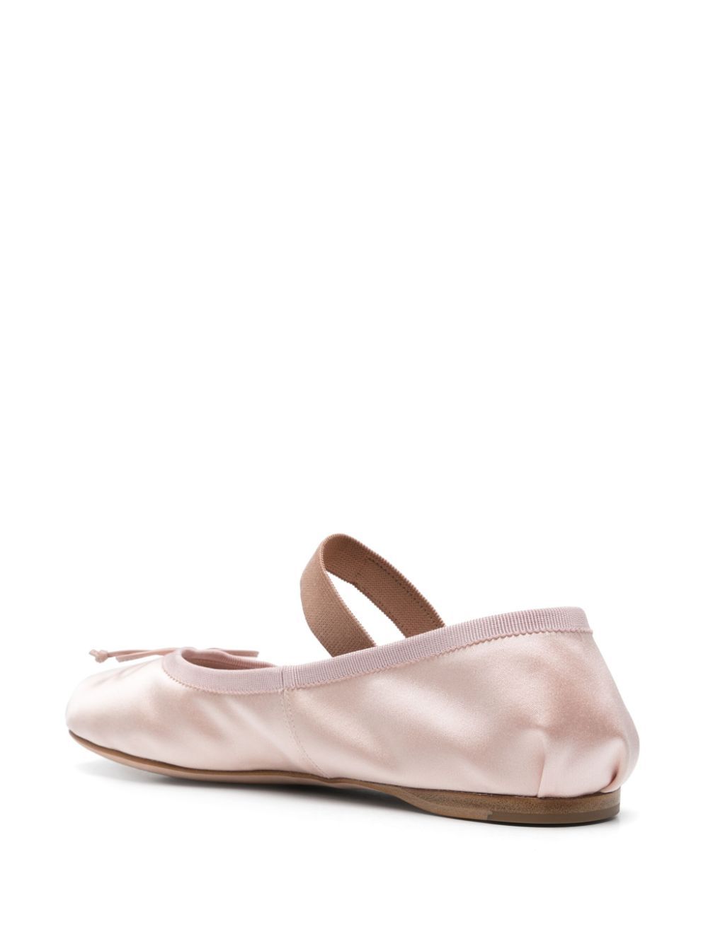 Miu Miu Logo Satin Ballet Flats