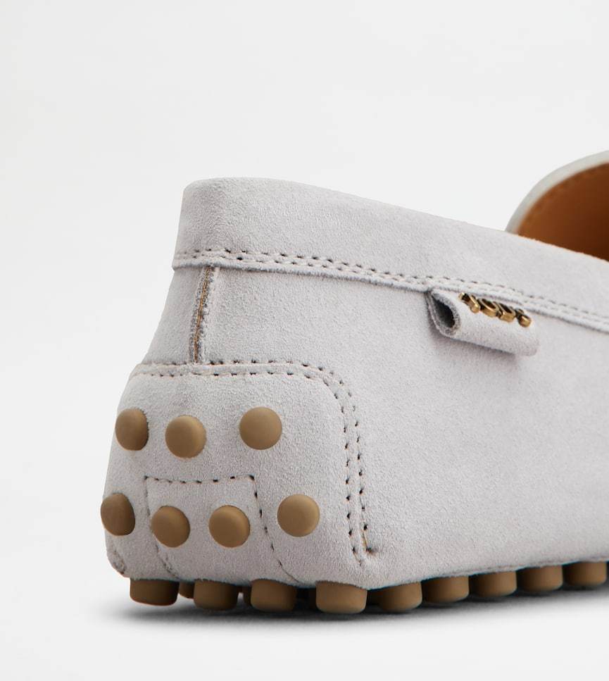 Tod's Round-head Minoccasin-bean Shoes In Gray