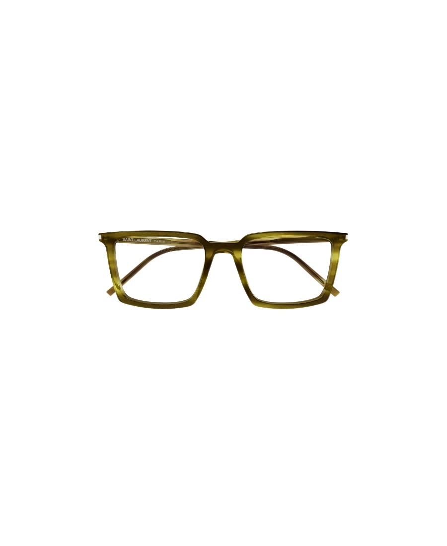 Saint Laurent Eyewear Square Frame Glasses In Brown