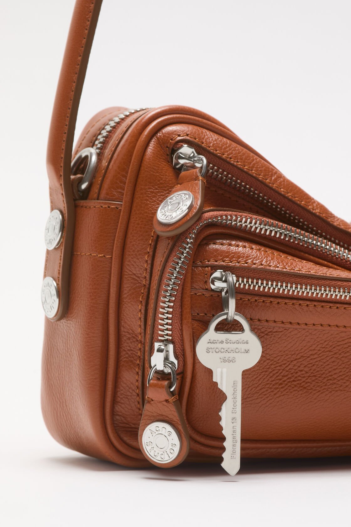 Acne Studios Small Camero Shoulder Bag In Brown
