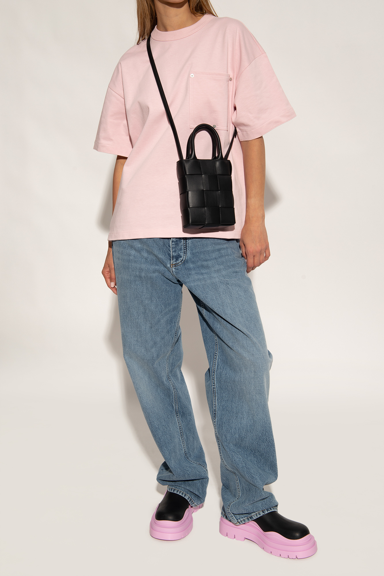 Bottega Veneta Bv Tire Leather Bots In Black