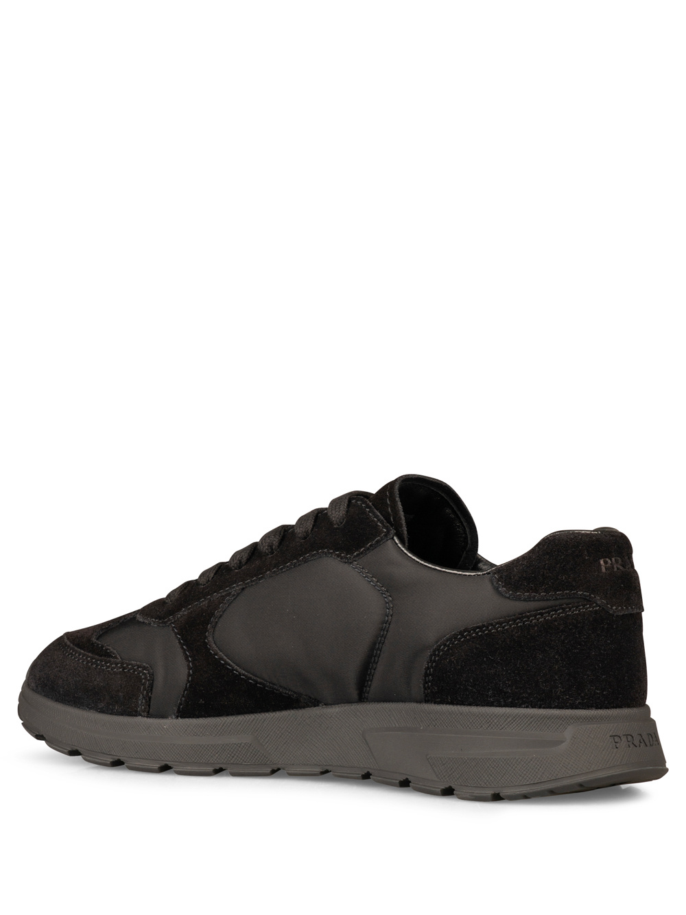 Prada Lace Up Sneakers Suede Panels In Multi