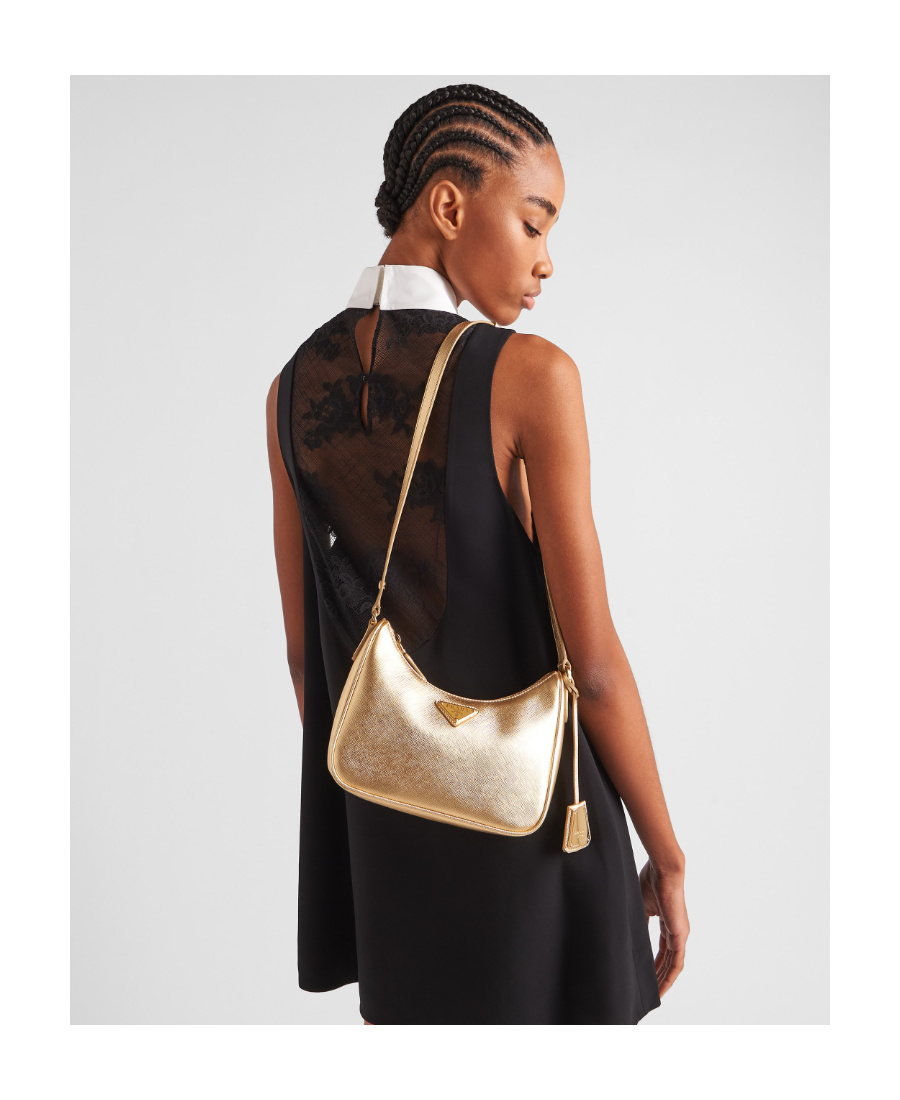 Prada Re-edition 2005 Shoulder Bag In Yellow