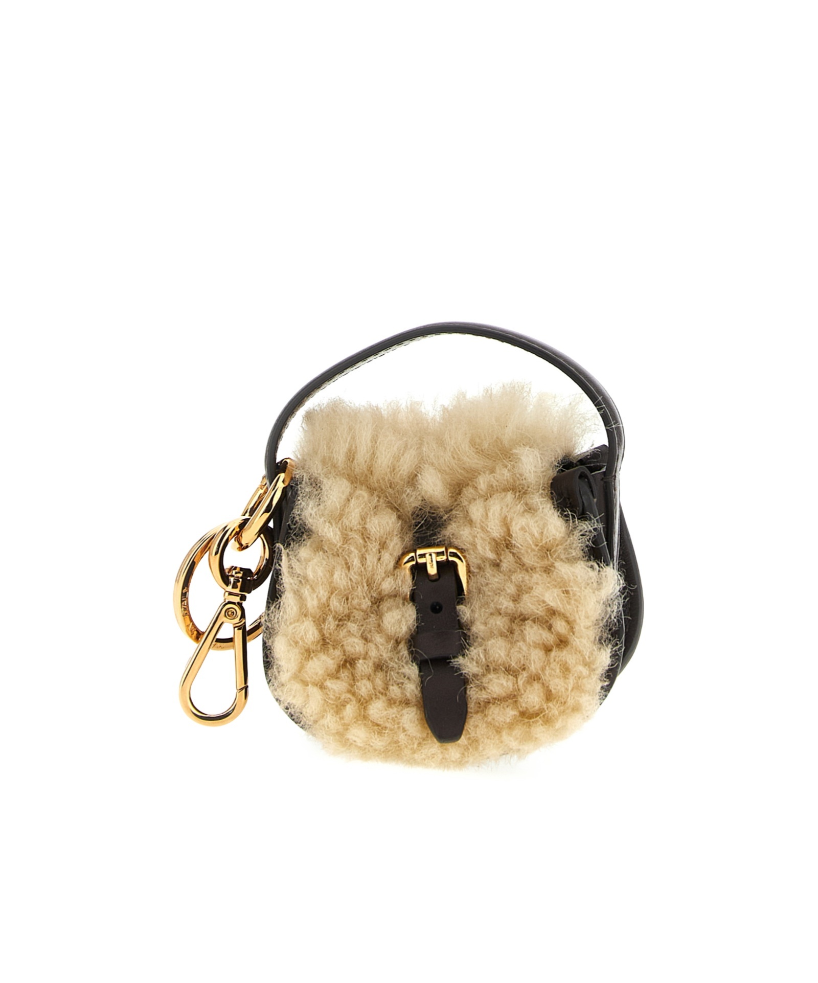 Etro Multicolor Charm Keyring In Brown