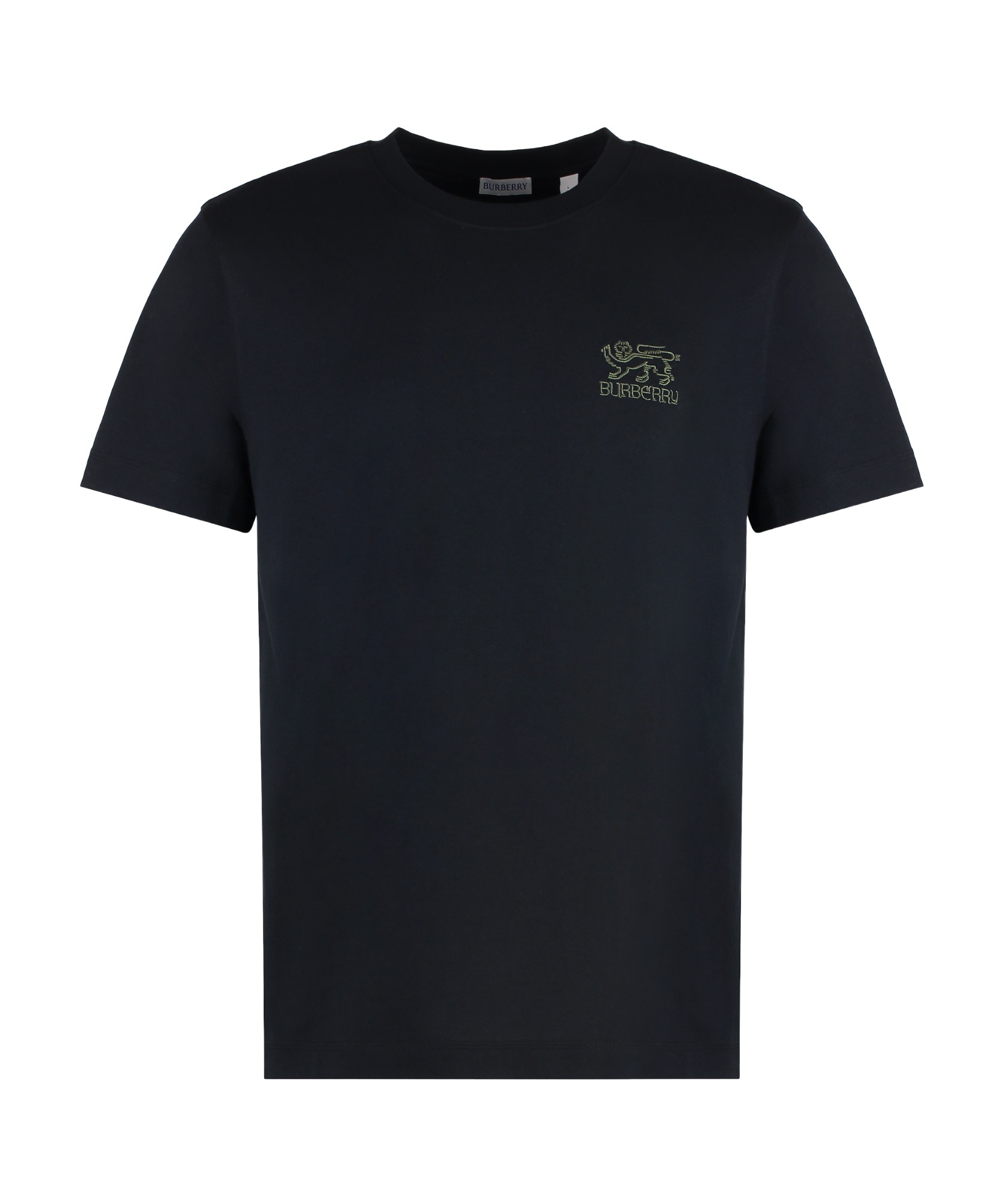 Burberry Open-necked Black Shirt In Black