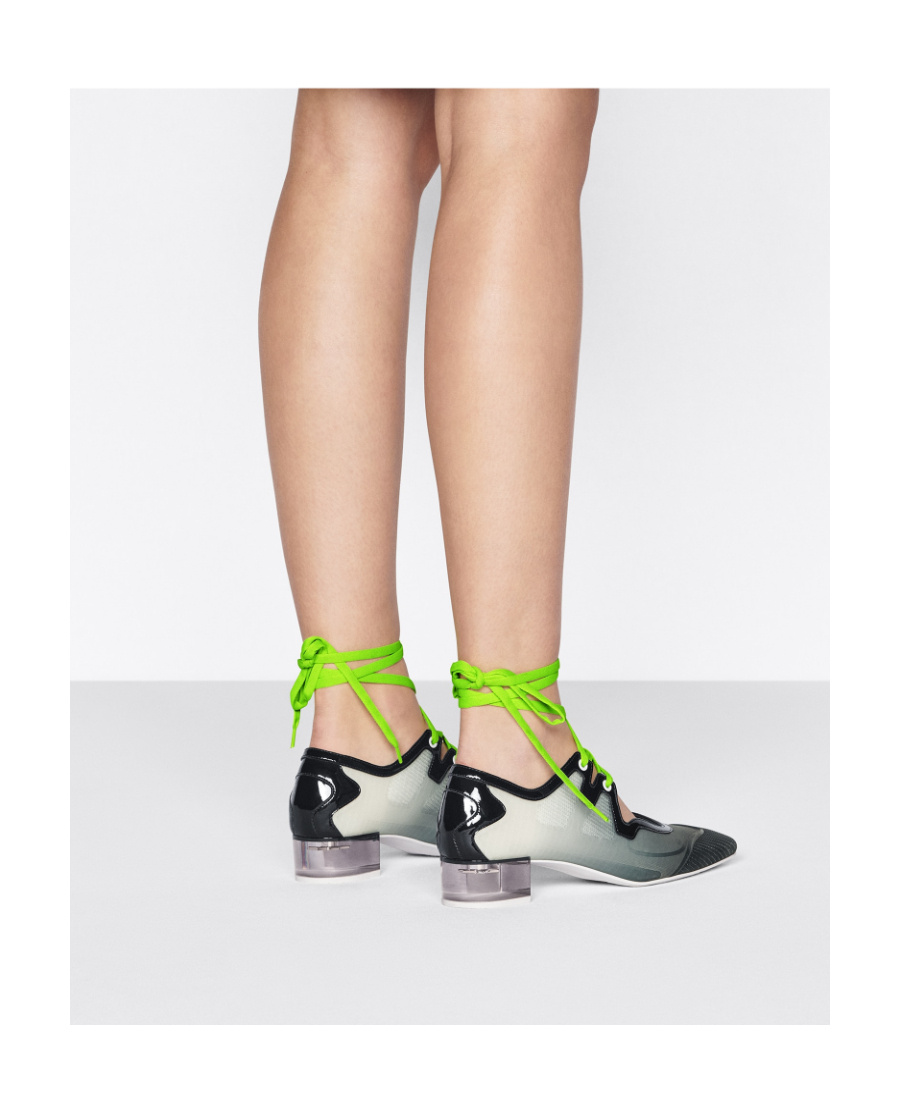 Dior D-mension Lace-up High Heels In Gray