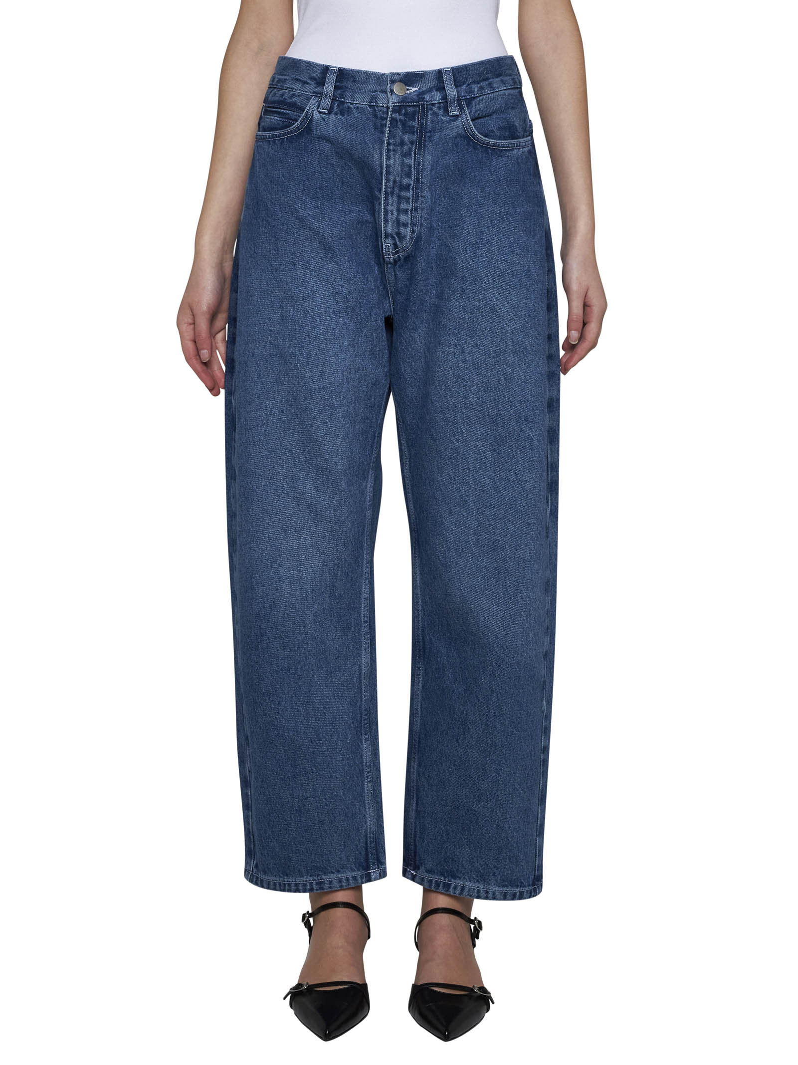 Studio Nicholson Ruthe High-rise Boyfriend Jeans In Blue