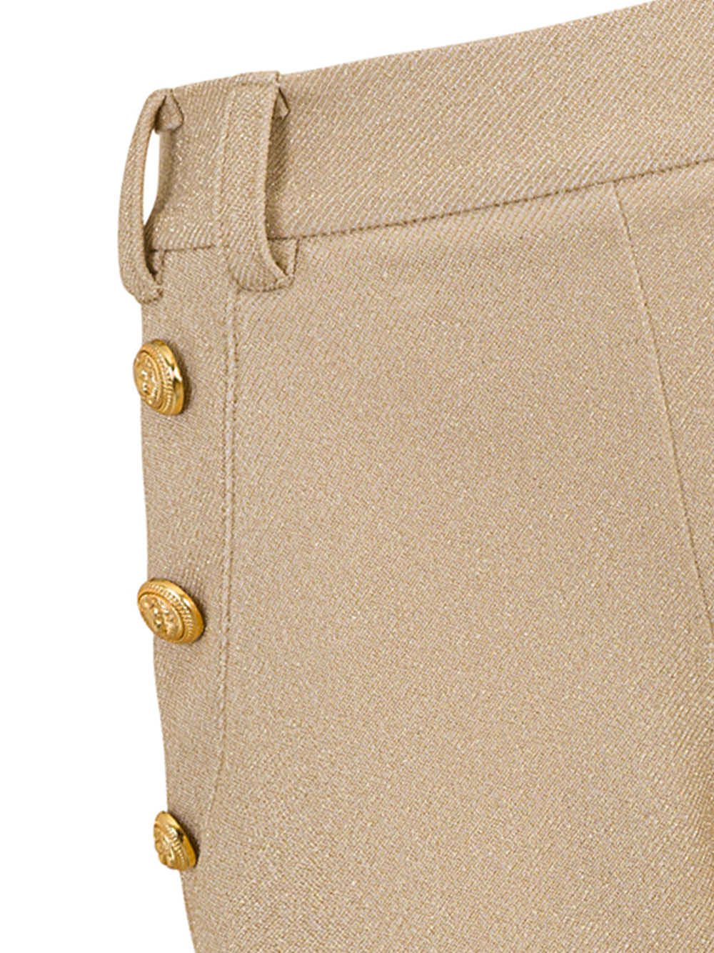 Balmain Belt Loop Shorts In Brown