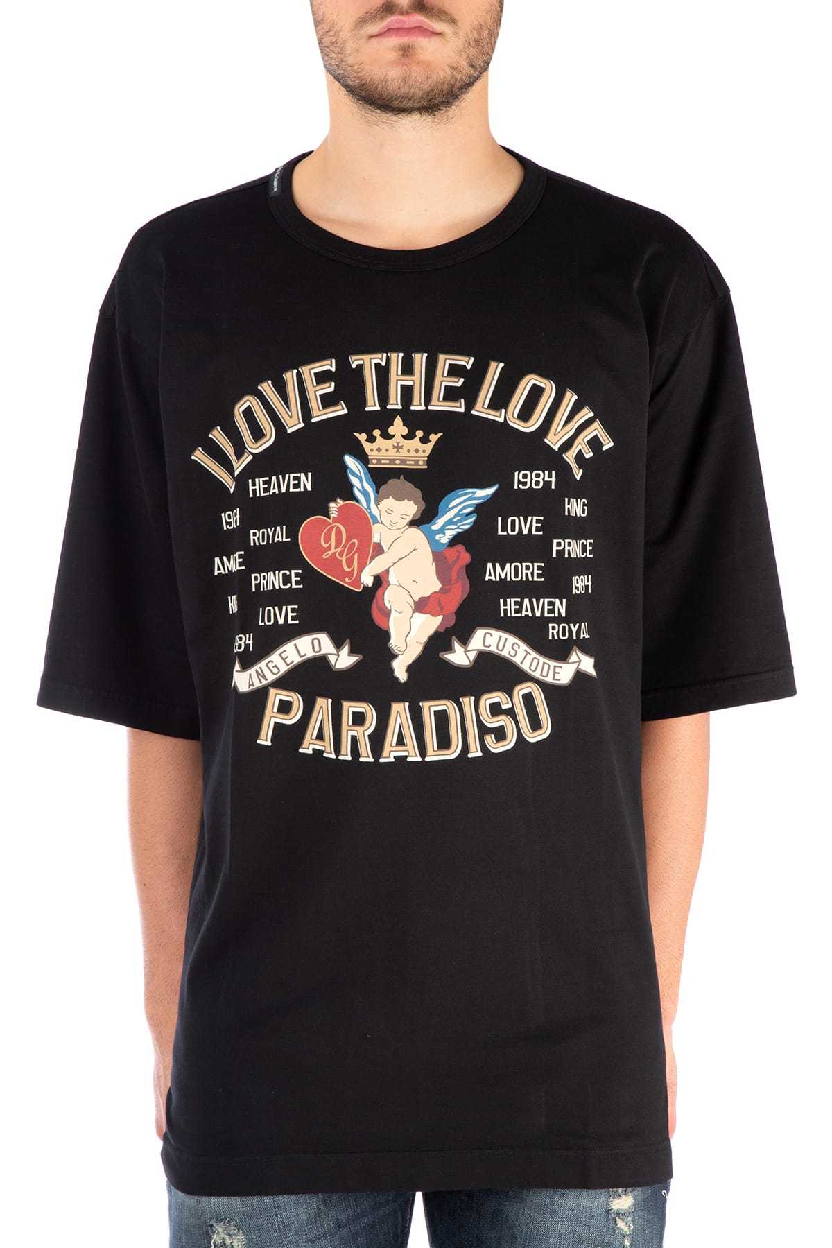 Dolce & Gabbana Printed T-shirt In Black