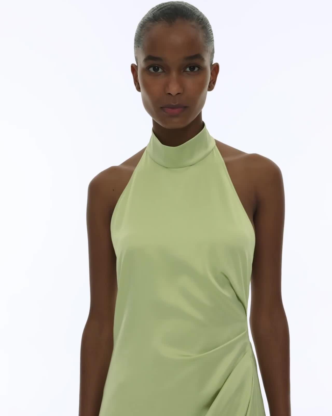 Helmut Lang A Neckline Dress In Green
