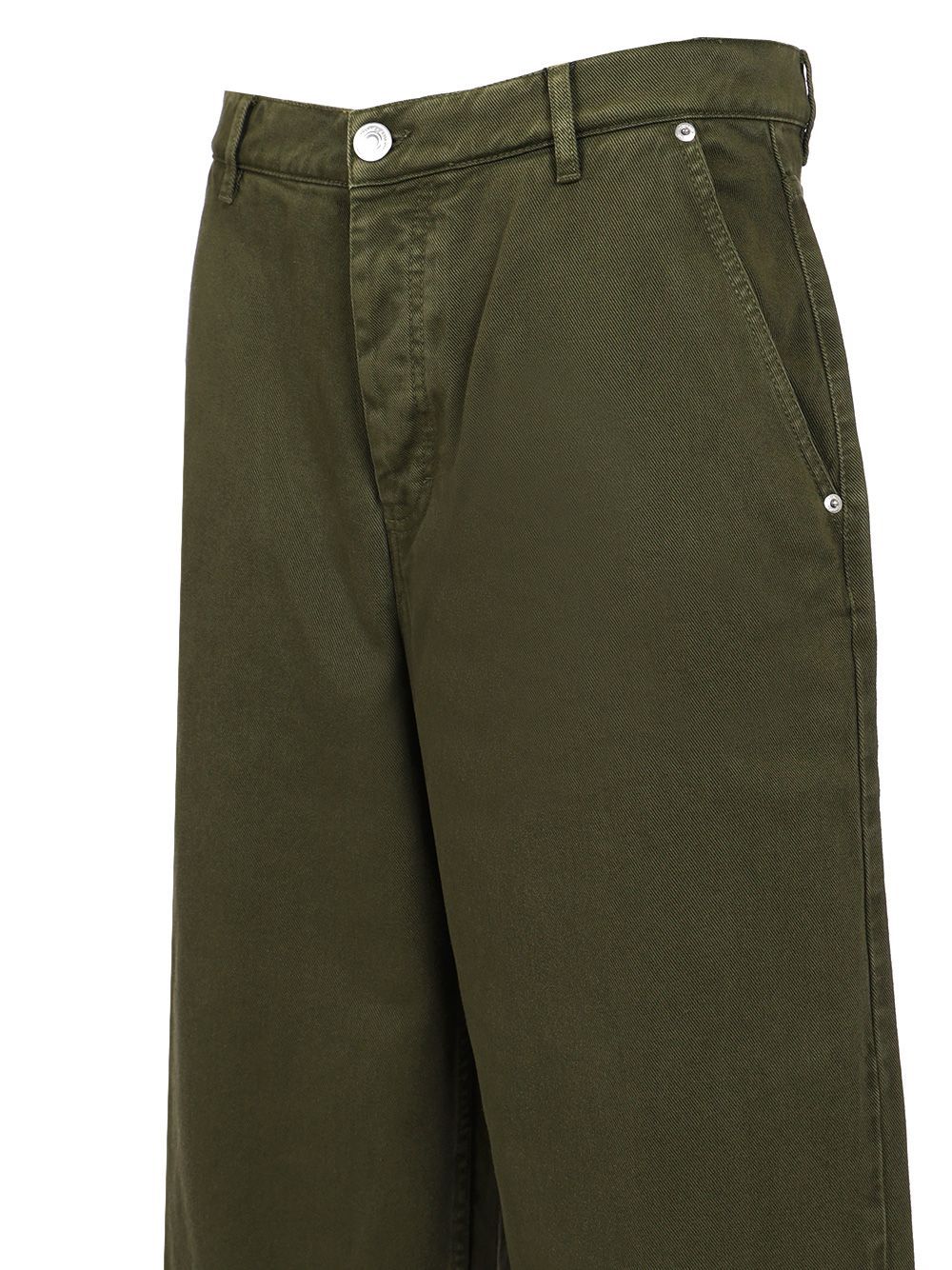 Shop Ami Alexandre Mattiussi Ami Wide Leg Jeans In Green
