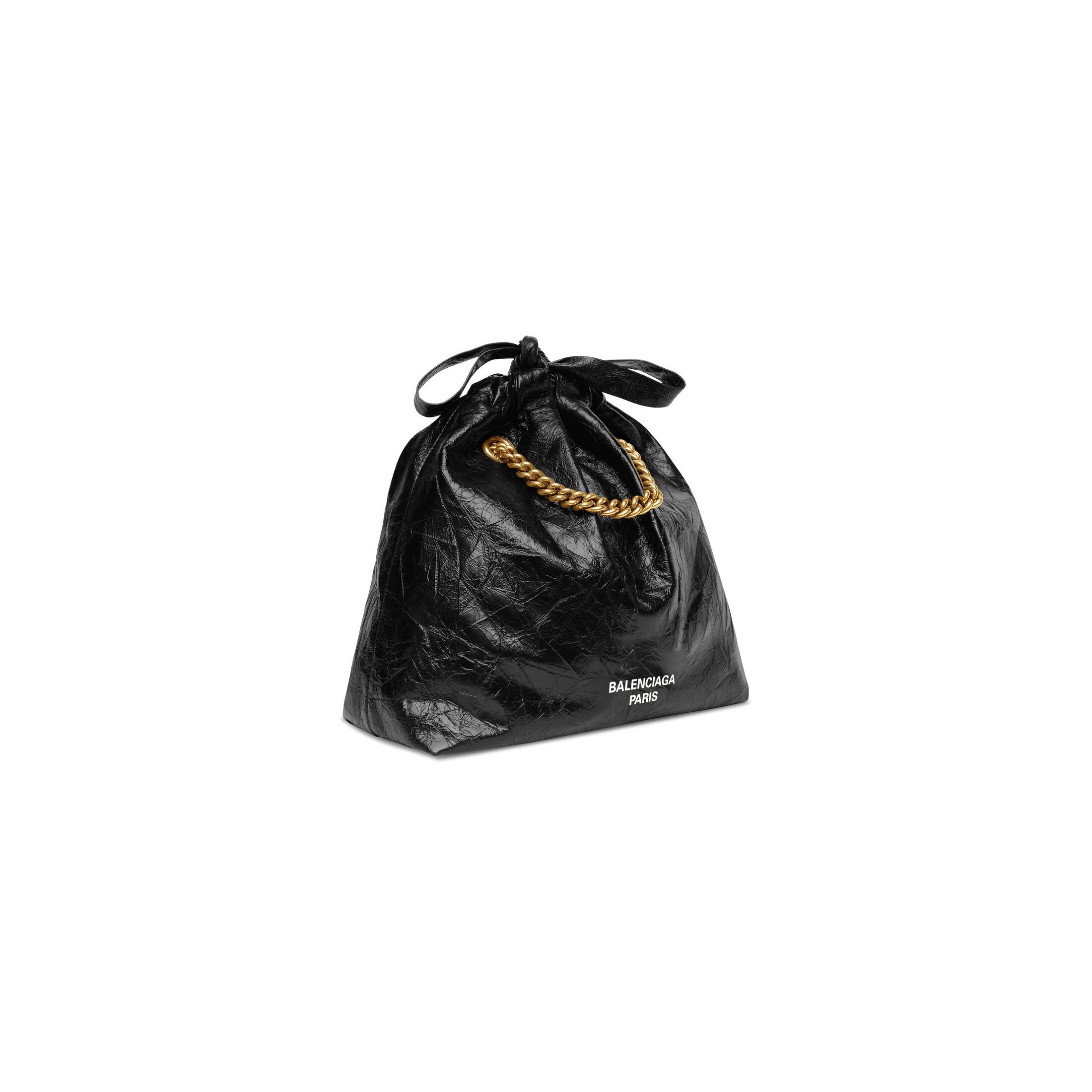 Balenciaga Crush Logo-print Tote In Black