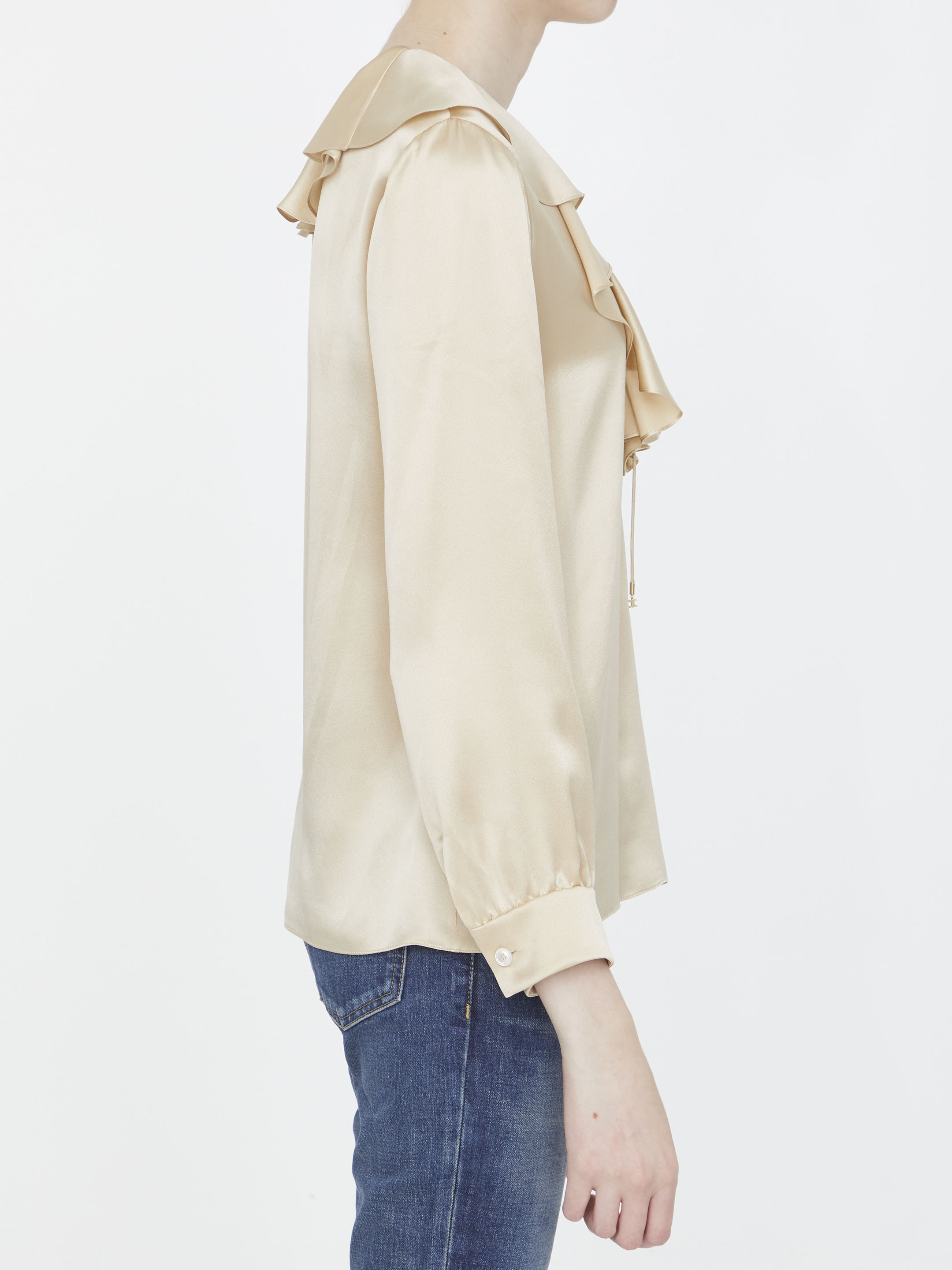 Celine Long-sleeved Shirt In Nude