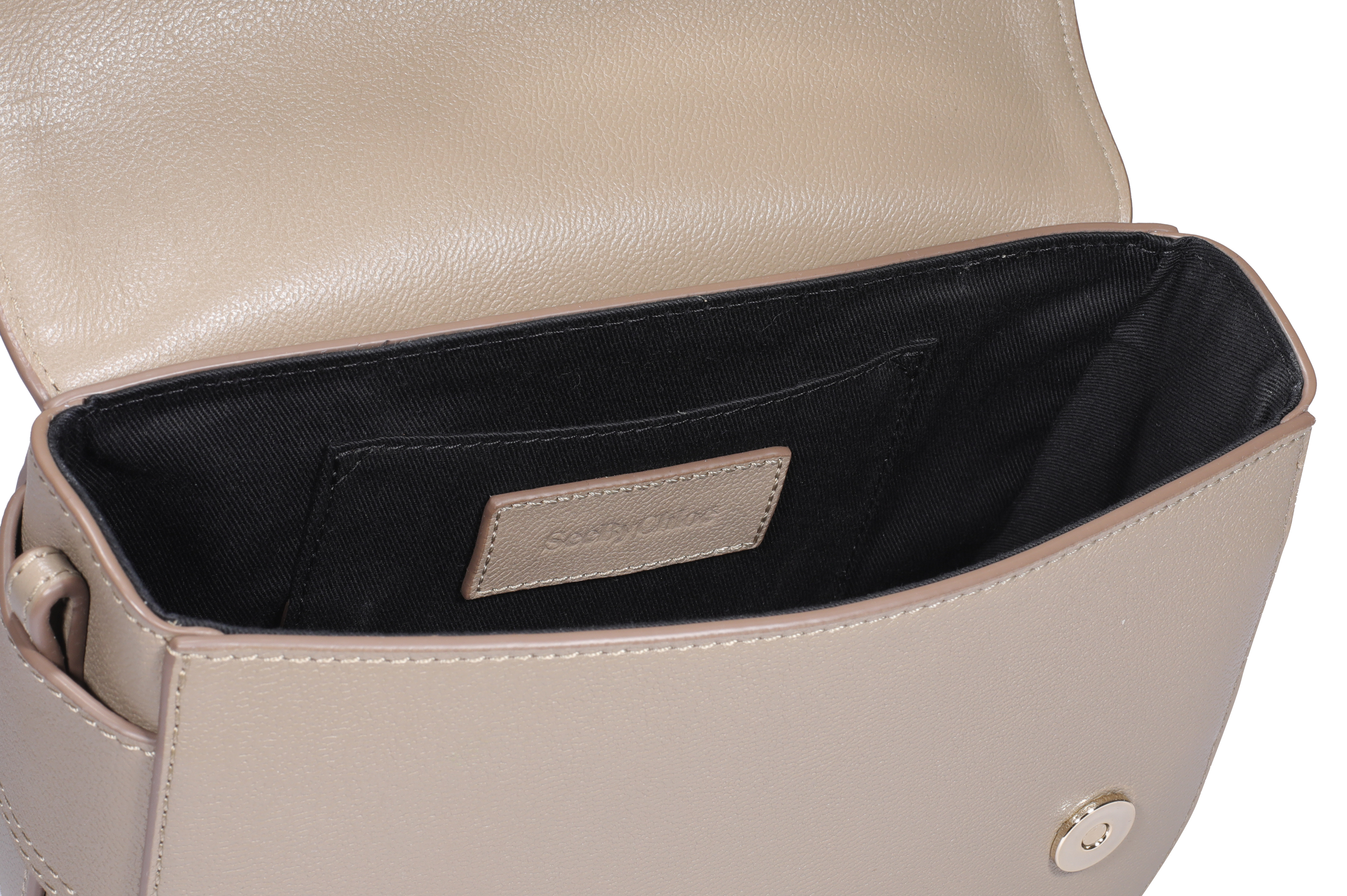 See By Chloé Metal Logo Shoulder Bag In Nude