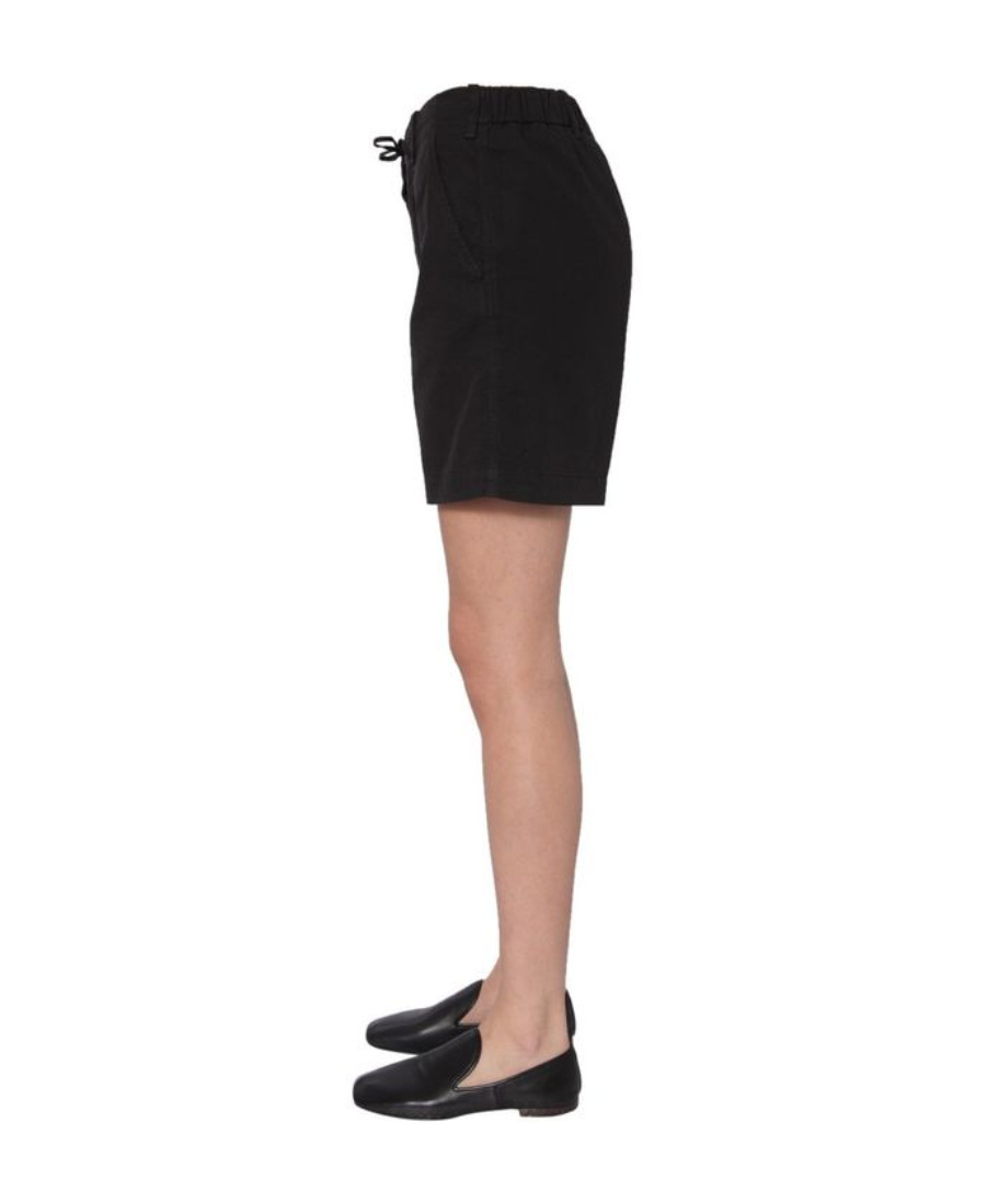 Aspesi Cotton Twill Bermuda Shorts In Black