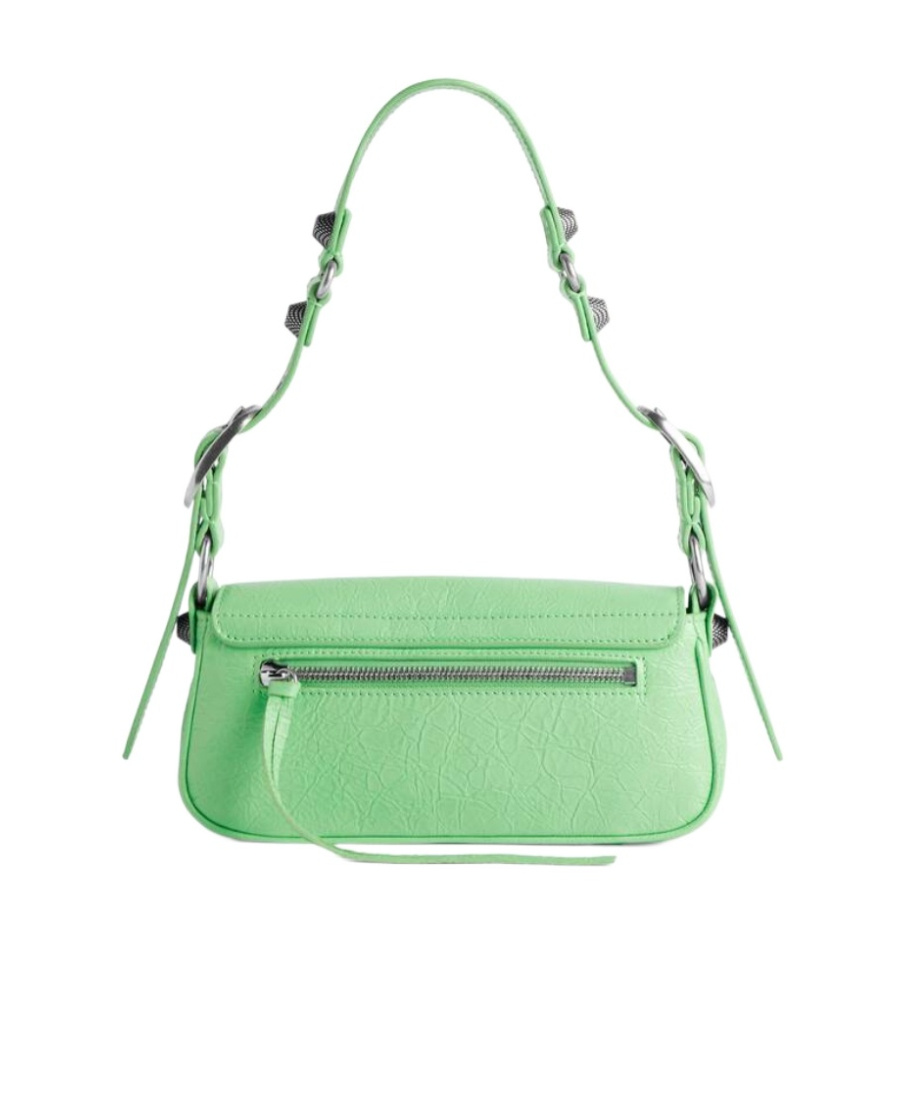 Balenciaga Women Light Green Leather Le Cagole Sling Xs Shoulder Bag In Green
