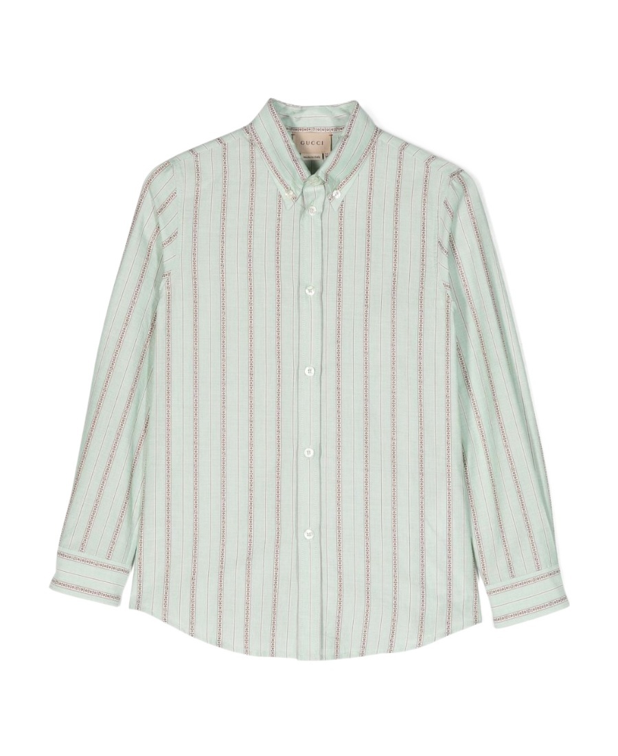Gucci Stripe-pattern Long-sleeve Shirt In White