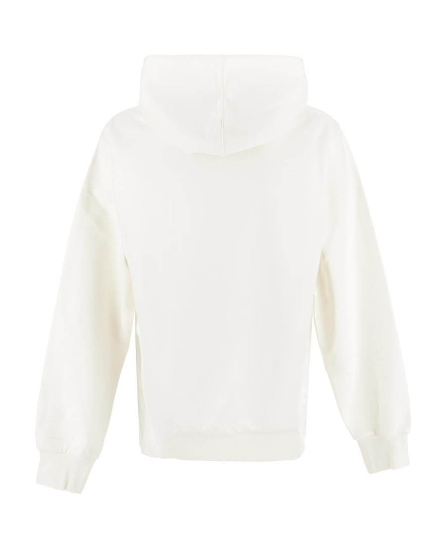 Marni Logo-print Cotton Hoodie In White