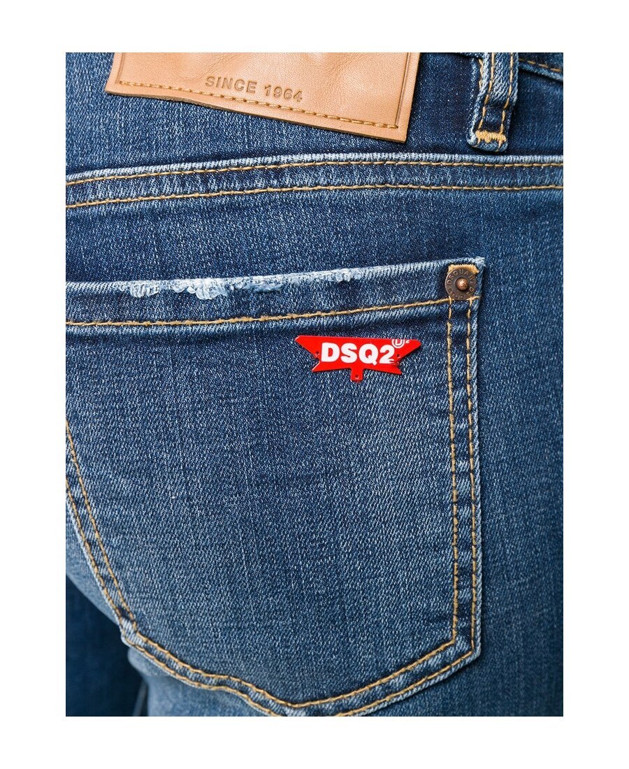 Dsquared2 Low-rise Skinny Jeans In Blue